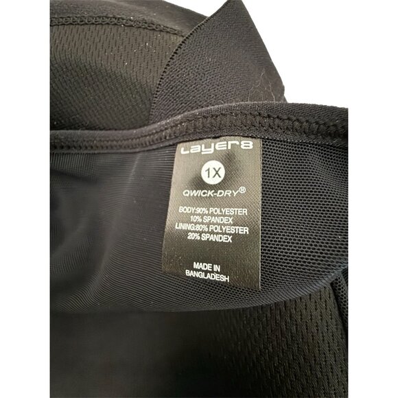 Layer 8 Maximum Support Size 1X Sports Bra Black Fitted Front Zipper NEW - Picture 2 of 5